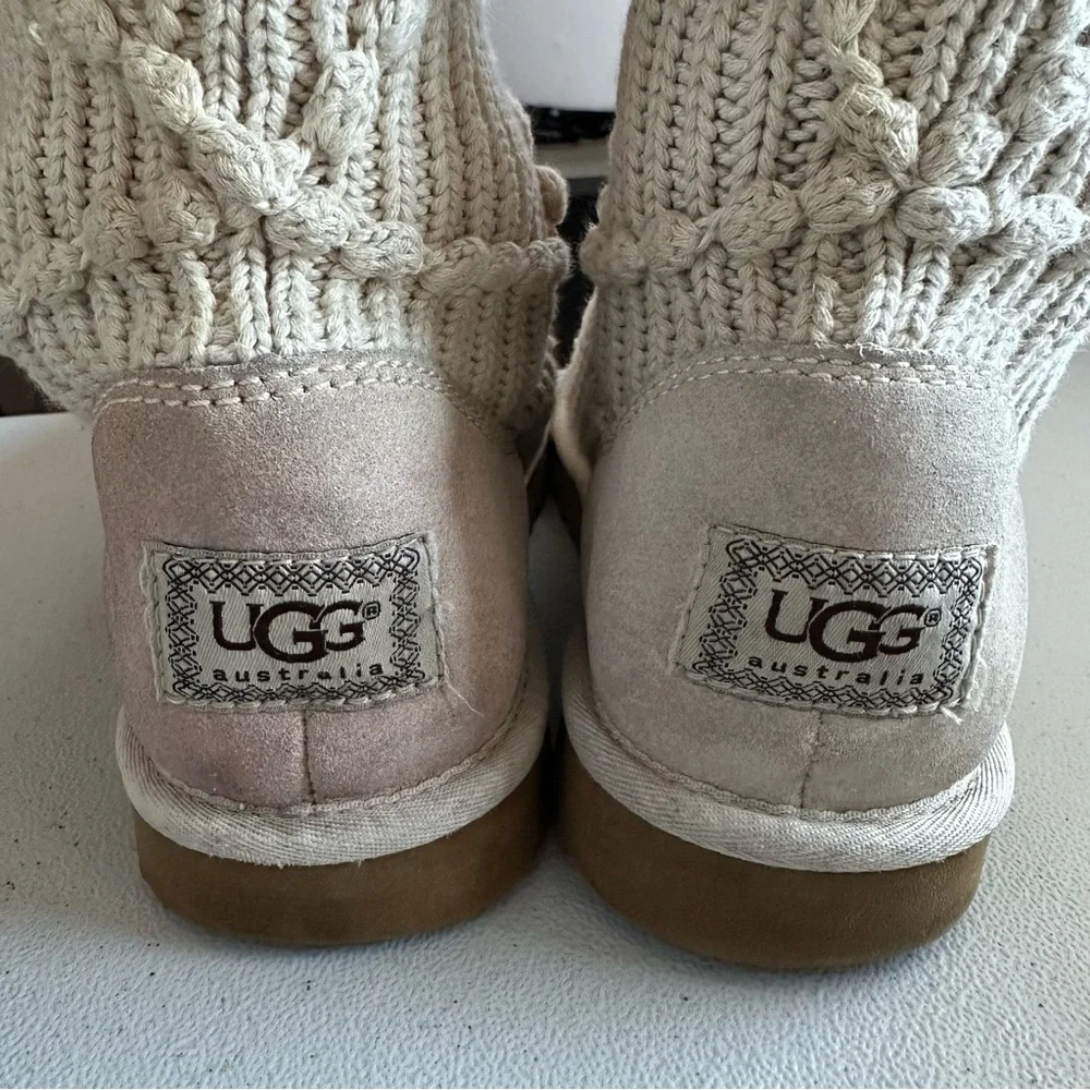 UGG Australia 'Classic Argyle' sweater knit boot in a neutral color